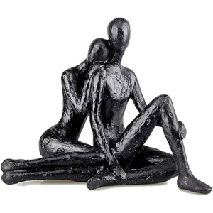 Magnifiques sculptures de couples en fer, modernes et écologiques, faites à la main, pour la décoration de table lors de célébrations d'anniversaires et de mariages - Product Image 1