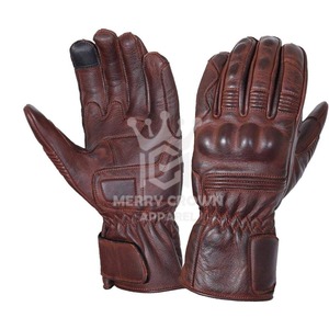 Guantes de moto protegidos Personalizar cuero de vaca Racer Guantes personalizados Racing Guantes de carreras de motos - Product Image 1