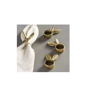 Servilletero de latón Accesorios Artesanía dorada y elegante mesa de cena Servilletero de latón de cocina y mesa - Product Image 1