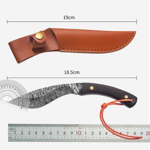 Cuchillos de Cocina de Acero Inoxidable Nuevos, Patrón Damasco, Alta Dureza, Mango de Madera, Filo Afilado, Cuchillo para Exteriores - Product Image 4