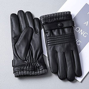 Guantes de moda de cuero PU hechos a medida de alta calidad superventas nuevos guantes de vestir de invierno de diseño liso para fiesta diaria - Product Image 3