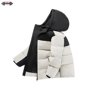 2025 Men's Streetwear Korean Black Canvas Puffer Parka Warm Stand Collar Winter Bubble Coat <b>Hip</b> Hop Style Customized Color - Product Image 1