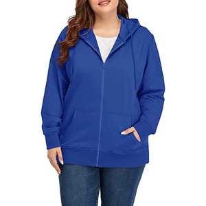 Sweat à capuche court avec fermeture éclair brodé personnalisé pour femmes Pull-over d'entraînement doux Gym Sweat à capuche pour l'hiver - Product Image 4