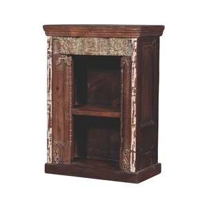 <b>Rustic</b> Wooden Bookshelf for Home Office Living Room Bedroom School Hotel with Durable Metal Construction Bookcases <b>Cabinet</b> - Product Image 1