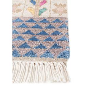 Tapis en laine et soie de bambou noués à la main Manchaha Ivory, motif géométrique puzzle, pour usage domestique, salon, couloir - Tapis Jaipur US - Product Image 4