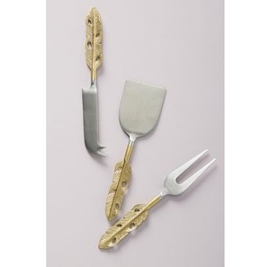 ชุดที่ตัดเนยและชีสชุบเงินบนทองเหลือง ใบมีดสแตนเลสพร้อมด้ามจับทองเหลือง สำหรับโรงแรมและครัวร้านอาหาร - Product Image 6