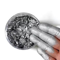 Pigment métallique en pâte d'aluminium à base d'eau pour revêtements aqueux, pigments pour cuir, forme de pièce d'argent, 13 µm