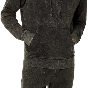 Conjunto Deportivo de Pantalones y Sudadera con Capucha de Algodón 100% Personalizado, Lavado Ácido, Talla Grande, Transpirable, Ligero para Invierno - Product Image 5