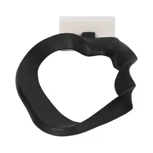 Sculpture torsadée en marbre et métal de style antique Sculpture polie moderne noire Design avec pièce décorative antique Décoration intérieure - Product Image 2