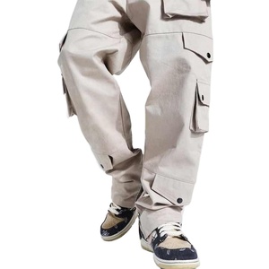 Pantalons cargo pour hommes avec logo personnalisé pantalons de survêtement de gym hip hop pantalons cargo multi-poches à taille élastique vente en gros - Product Image 5