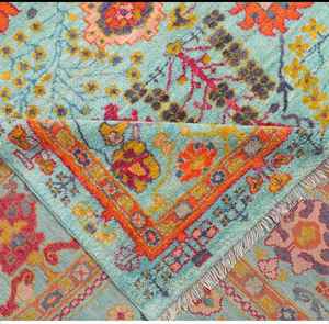 8x10 Vintage Oushak Hand Knotted <b>Rug</b> Colorful Area <b>Rug</b> for Bedroom <b>Kitchen</b> Kids Room Other Spaces - Product Image 3