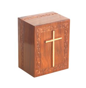Brass Cross <b>Urns</b> For Male and Female Decorative Funeral <b>Urns</b> Burial Handmade - Product Image 3