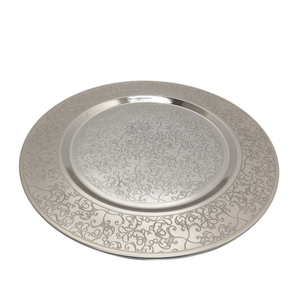 Placa redonda de hierro de aluminio y cobre mate de cocina y mesa de Venta caliente con asa en plato de servicio a granel - Product Image 6