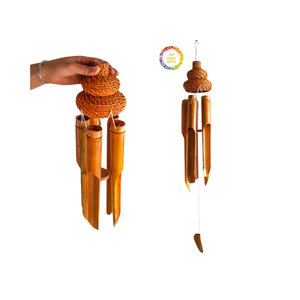 Carillons éoliens en bambou originaux pour ornements de jardin Artisanat Produit de décoration pour la maison - Product Image 4