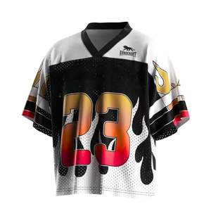 Maillots de football américain en maille personnalisés OEM pour jeunes et adultes Vêtements d'équipe avec nom et numéro Vêtements de football américain - Product Image 4