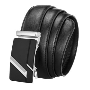 Nuevo cinturón de cuero de piel de vaca con hebilla de bloqueo automático de aleación informal para hombres, impermeable y transpirable - Product Image 4