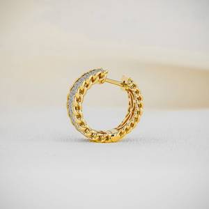 ต่างหูก้อนกลมเพชรกลมสีทอง18K ดีไซน์หรูหราสำหรับเป็นของขวัญต่างหูแฮนด์เมดแฟชั่นชั้นดีสำหรับเธอ - Product Image 6