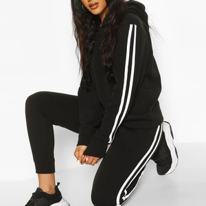 Chándal con capucha en blanco de invierno, Jersey de algodón personalizado para mujer, traje para correr, chándal al por mayor - Product Image 6