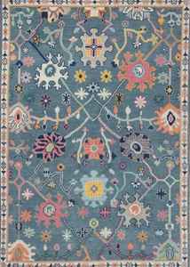 พรมแบบถักด้วยมือสีฟ้าอ่อนและสีเบจตุรกีขนาด8x10 ,9x12สำหรับห้องนั่งเล่นห้องนอนพิเศษพรมถักมือ - Product Image 5