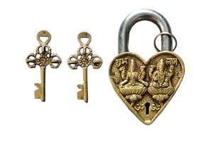 Cadenas de forme Ganesh Lakshmi de conception antique faite à la main de meilleure qualité pour la décoration intérieure exportation mondiale depuis l'Inde - Product Image 4