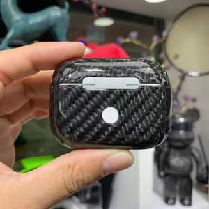 Étui pour écouteurs <span class=keywords><strong>AirPods</strong></span> <span class=keywords><strong>Pro</strong></span> 1 2 en fibre de carbone véritable à 100 %, personnalisé, en fibre de carbone, pour écouteurs intra-auriculaires et écouteurs - Product Image 2