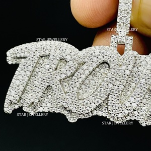 จี้เพชรแล็บโกรว์ทรงเหลี่ยมเจียระไนแบบบริลเลียนท์ STAR JEWELLERY ทอง 10K ชุบทองคำขาว ดีไซน์คริสเตียน สำหรับทุกเพศ สไตล์ฮิปฮอป เหมาะสำหรับใส่ทุกวัน - Product Image 6