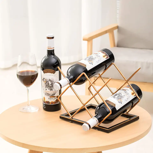 Modern Double-Tier <b>Wine</b> <b>Rack</b> Fully Metallic Counter Top with Highly Finished Tabletop Display <b>for</b> Storage & Display - Product Image 6