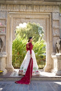 Vêtements de mariage Georgette avec broderie de fil Lehenga Choli Fabricant et fournisseur de Surat au prix de gros - Product Image 3