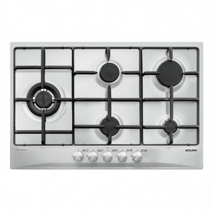 Inox 5-Zone Gas Hob GT85TIX (75cm) for Enhanced Cooking Experience - Product Image 2