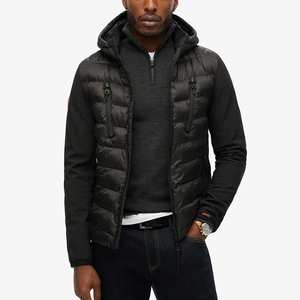 Envío rápido tela de invierno logotipo personalizado de talla grande adulto chaqueta acolchada abrigo hombres extraíble con capucha abajo brillante chaquetas Abrigos Hombre - Product Image 5