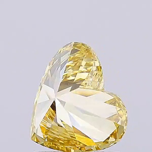 เพชรเพาะเลี้ยงทรงหัวใจ 1.60 กะรัต สีเหลืองสดใส ระดับความสะอาด VVS1 ได้รับการรับรองจาก IGI สำหรับทำเครื่องประดับตามสั่ง - Product Image 2
