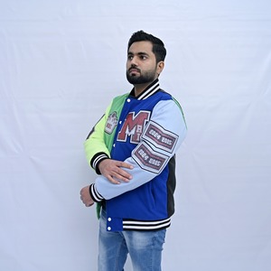 Vente en gros de patchs en chenille et strass personnalisés avec logo OEM Veste Letterman pour homme pour l'hiver Veste universitaire pour homme - Product Image 2