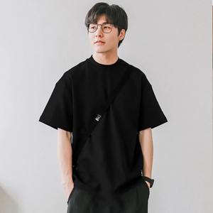 Camiseta Oversize de Cuello Alto Liso y Grueso para Hombre, Camiseta Personalizada con Estampado, Camiseta de Cuello Grueso 100% Algodón para Hombre - Product Image 3