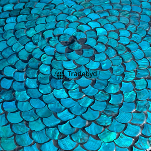 Bandeja con incrustaciones de madreperla Tradebyd, elegante bandeja de servicio hecha a mano para interiores de casas modernos y clásicos - Product Image 5