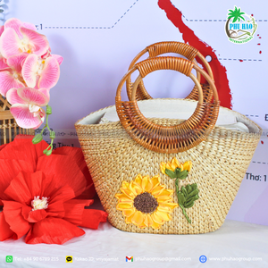 Produit en vogue Améliorez votre style avec un sac à main écologique en jacinthe d'eau pour une élégance quotidienne de haute qualité et à bon prix - Product Image 3