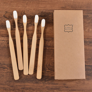 100% brosse à dents en bambou biodégradable doux Bristol voyage écologique Logo personnalisé biodégradable recyclable brosses à dents en bois - Product Image 3