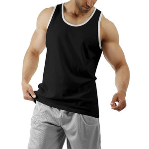 Débardeurs sans manches à motif imprimé personnalisé 100% coton pour hommes - Product Image 1