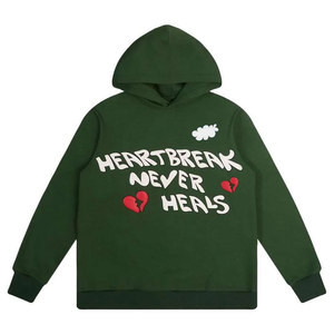 Sudadera con capucha con estampado de soplo hecha a medida de alta calidad 100%, Sudadera con capucha de algodón pesado para hombre, sudaderas con capucha con estampado de soplo personalizado - Product Image 5