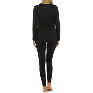 Prix bas, sous-vêtements thermiques pour femmes, collants longs d'hiver doublés de polaire en polyester, vêtements de nuit ajustés à la peau, haut thermique - Product Image 4