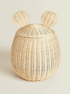 Juego de 2 Cestas de Mimbre en Forma de Oso, Cestas de Almacenamiento Hechas a Mano, Mimbre Natural, Modernas, Multifuncionales, Hechas en Vietnam - Product Image 4