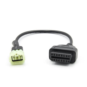 สายต่อ6Pin OBD2อะแดปเตอร์16ขาเครื่องมือวินิจฉัยความผิดพลาดของเครื่องยนต์แบบทำมือสำหรับ KTM Bajaj TVS รถจักรยานยนต์เครื่องมือวินิจฉัยปัญหา - Product Image 3