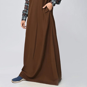 Most Trending Products Islamic Clothing Men Brown Hooded Jubba High Quality Best Seller Islamic Clothing Men Jubbah ODM Service - Product Image 3