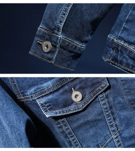 Vente en gros Veste en jean pour hommes Logo personnalisé Streetwear Style Vintage Wash OEM/ODM disponible Vestes pour hommes - Product Image 3