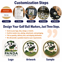Marqueurs de balle de golf personnalisés Lion pour fournisseur, sans clip pour chapeau, avec marqueur de balle personnalisé pour chapeau de golf