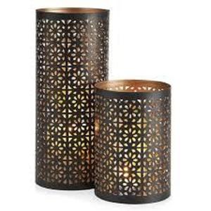 Porte-bougie votif Design fantaisie Décoration Couleur or Matériel robuste Porte-bougie rond Ensemble de 3 Porte-bougie design - Product Image 5