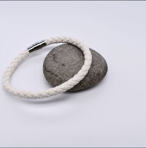 Pulsera de cuero individual personalizada, pulsera de cuero tejido negro y marrón pulsera de cuerda náutica, pulsera de surfista - Product Image 1