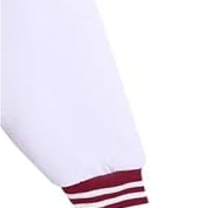 <b>Men</b>’s Classic Maroon and <b>White</b> Varsity <b>Jacket</b> – Authentic Athletic Letterman Bomber with Contrast Sleeves - Product Image 4