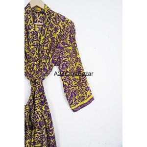 Bata Kimono de Seda 100% de Alta Calidad con Cuello en V, Diseño de Parches, Larga, con Cierre de Cordón, para Primavera/Verano, Ropa de Estar de Lujo - Product Image 3