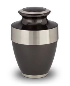 Urne funéraire en aluminium gravée - Design moderne, couleur et finition personnalisables, option vase de sol, capacité 4-5L - Product Image 1