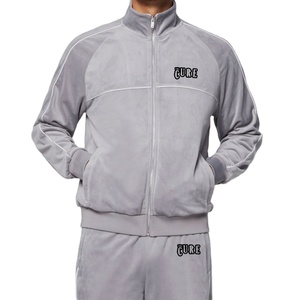 Survêtements de jogging 2 pièces en velours léger pour homme, grande taille, avec logo personnalisé, pantalon de jogging respirant, hiver - Product Image 3